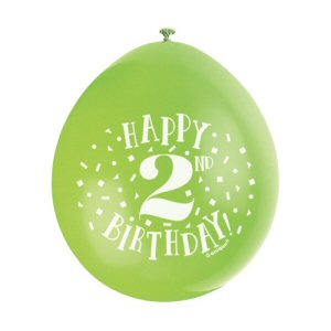 Happy 2nd Birthday Latex Balloons Happy 2nd Birthday Latex Balloons