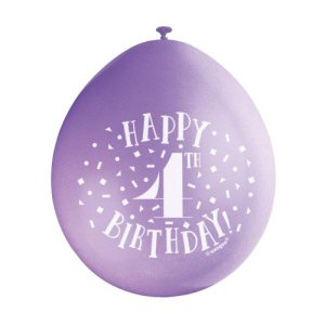 Happy 4th Birthday Latex Balloons Happy 4th Birthday Latex Balloons