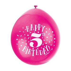 Happy 5th Birthday Latex Balloons Happy 5th Birthday Latex Balloons