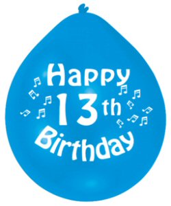 Happy 13th Birthday Assorted Colours Latex Balloons Happy 13th Birthday Assorted Colours Latex Balloons